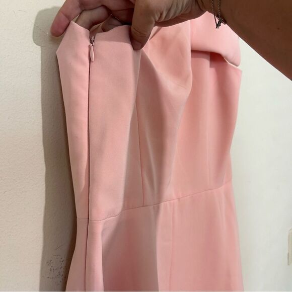Gal Meets Glam Yvonne One Shoulder Rose Quartz Pink A-Line Dress NEW WITH TAGS - Picture 9 of 10